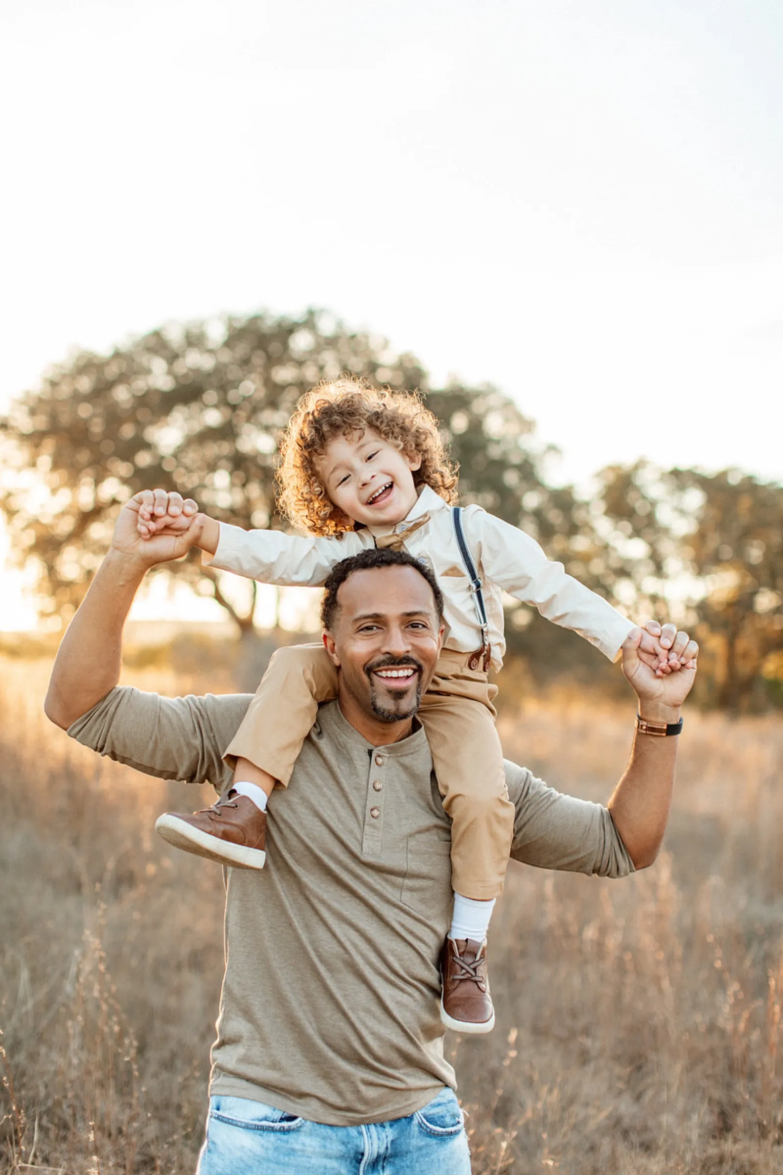 Sunrise light in the Hill Country, and a little one at his happiest.